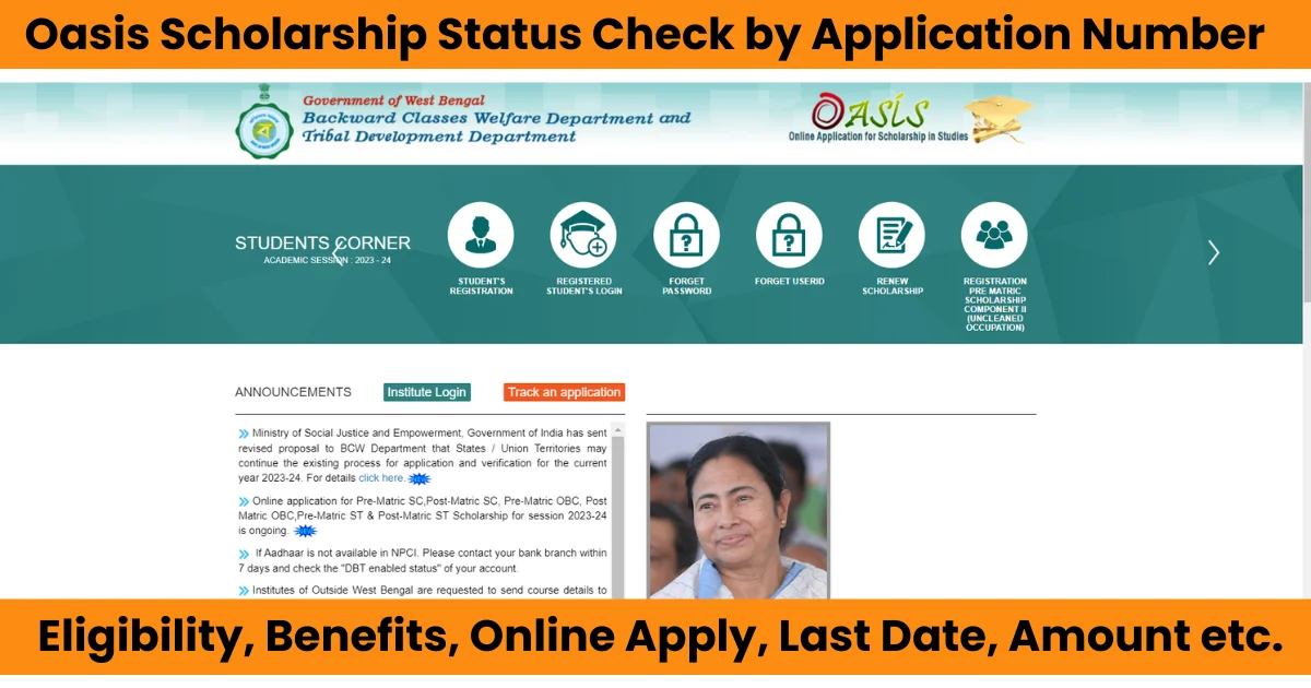 Oasis Scholarship Status Check