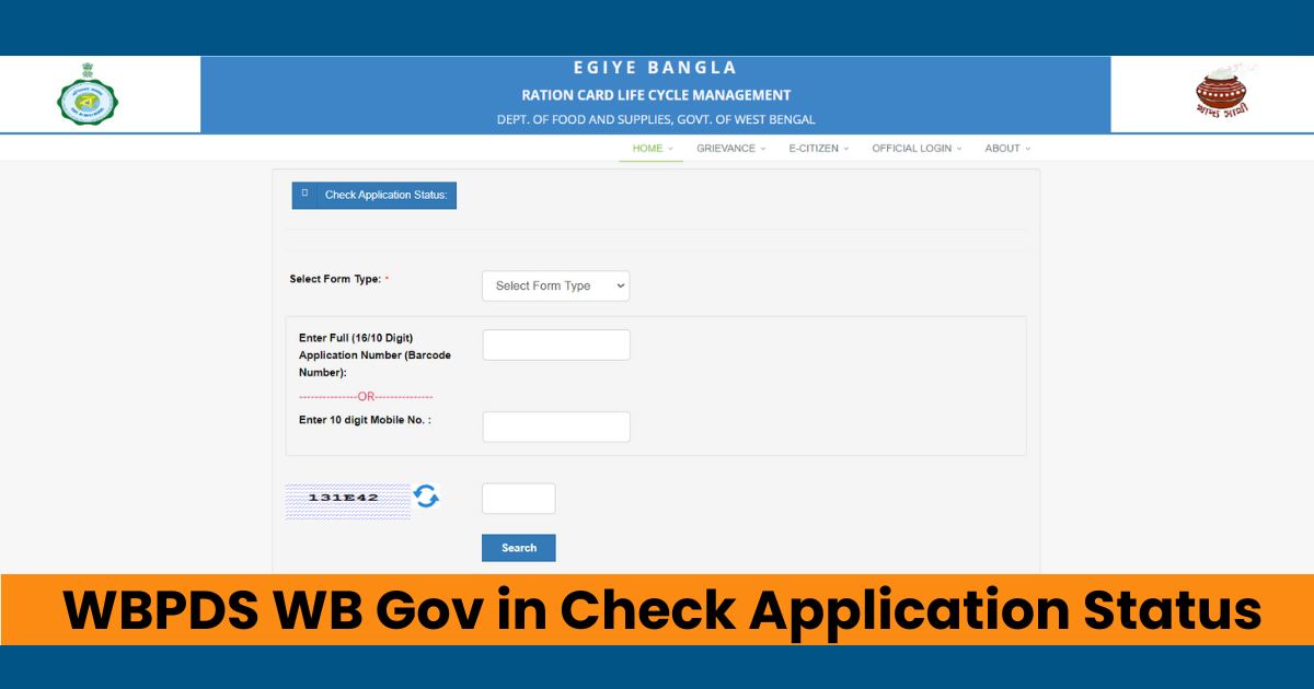 WBPDS WB Gov in Check Application Status