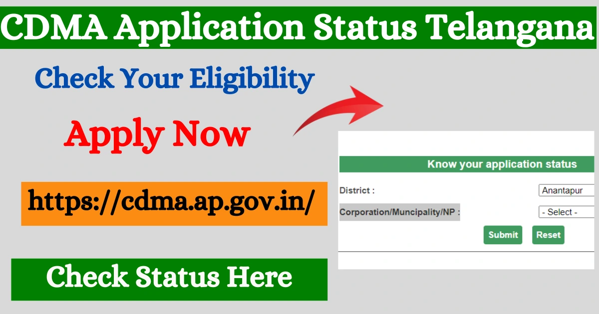 CDMA Application Status Telangana